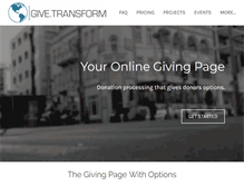 Tablet Screenshot of givetransform.org
